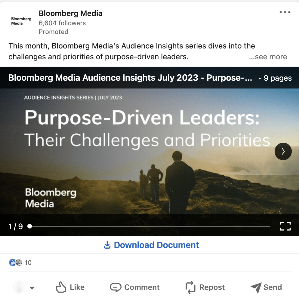 linkedin document ad